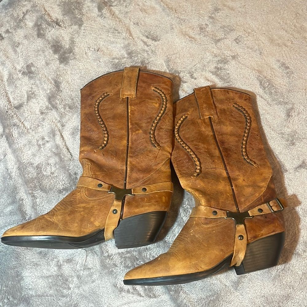 Maine Woods ladies leather cowboy boots size 9